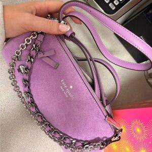 Kate Spade Lavender Shoulder Bag with Chain Detail